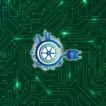 graphic of icon over computer circuit board photo